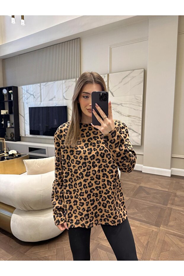 Uzun Kol Leopar Tshırt - 3