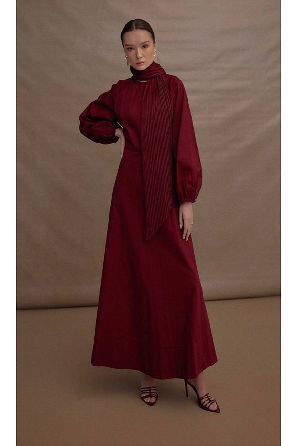 Zehra Kemeri Piliseli Gabardin Elbise - 3