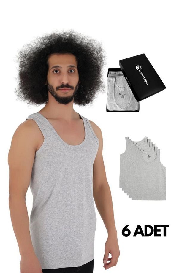 6 Adet Erkek Penye Atlet Ekonomik Paket Özel Kutusunda - 7