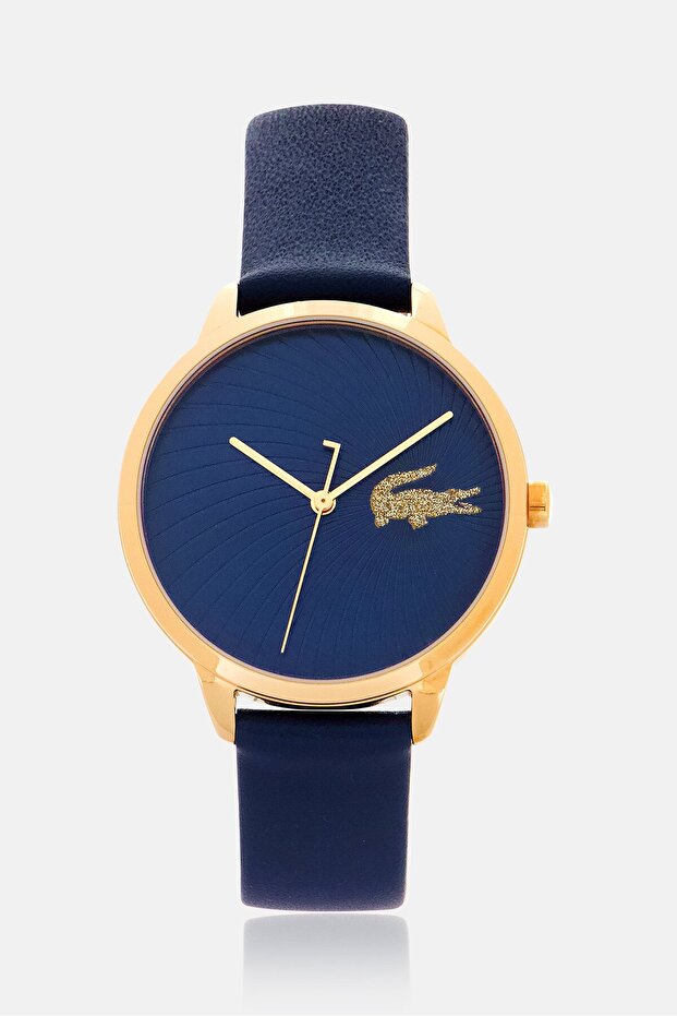 Women 2001058 Leather Strap Watch 35 mm, Navy - 1