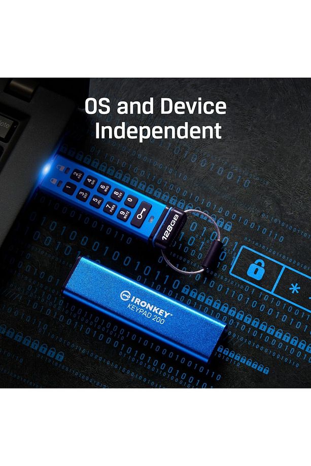 IronKey 128GB Keypad 200, FIPS 140-3 Taşınabilir Type-C Bellek - IKKP200C/128GB - 7