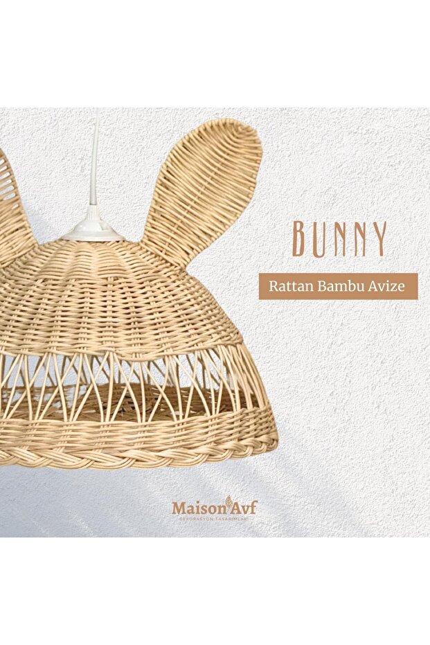 Bunny Rattan Bambu Avize - 6
