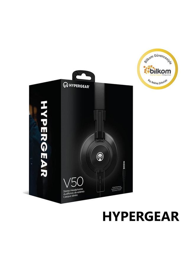 V50 Type-c Ve 3.5mm Jack Girişli Mikrofonlu Kablolu Kulaküstü Kulaklık Siyah - 5
