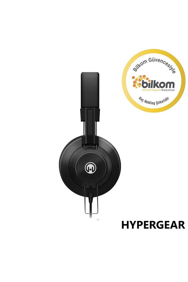 V50 Type-c Ve 3.5mm Jack Girişli Mikrofonlu Kablolu Kulaküstü Kulaklık Siyah - 3