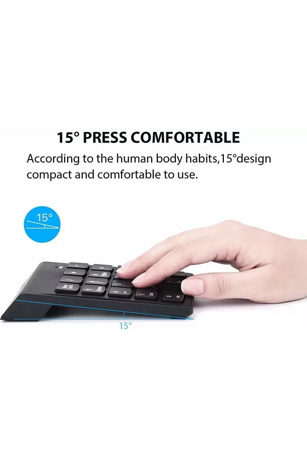Kablosuz Numeric Keypad 18 Tuşlu Sayısal Tuş Takımı Klavye Numpad - 6
