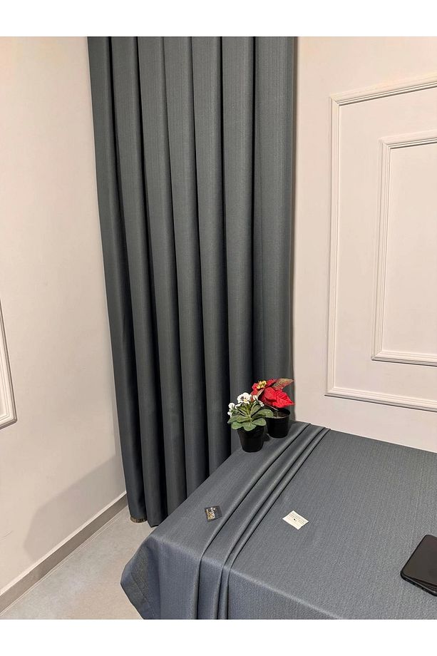 Nivemeshome Keten Trend Masa Örtüsü Gri Apm - 3