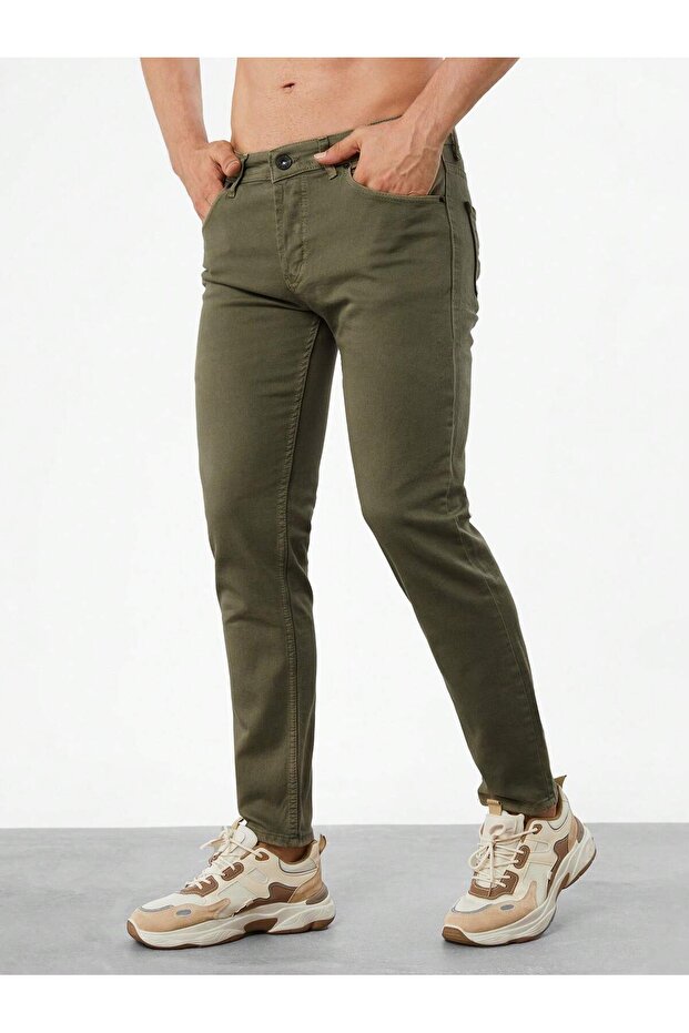 Men's Khaki Slim Fit Pants