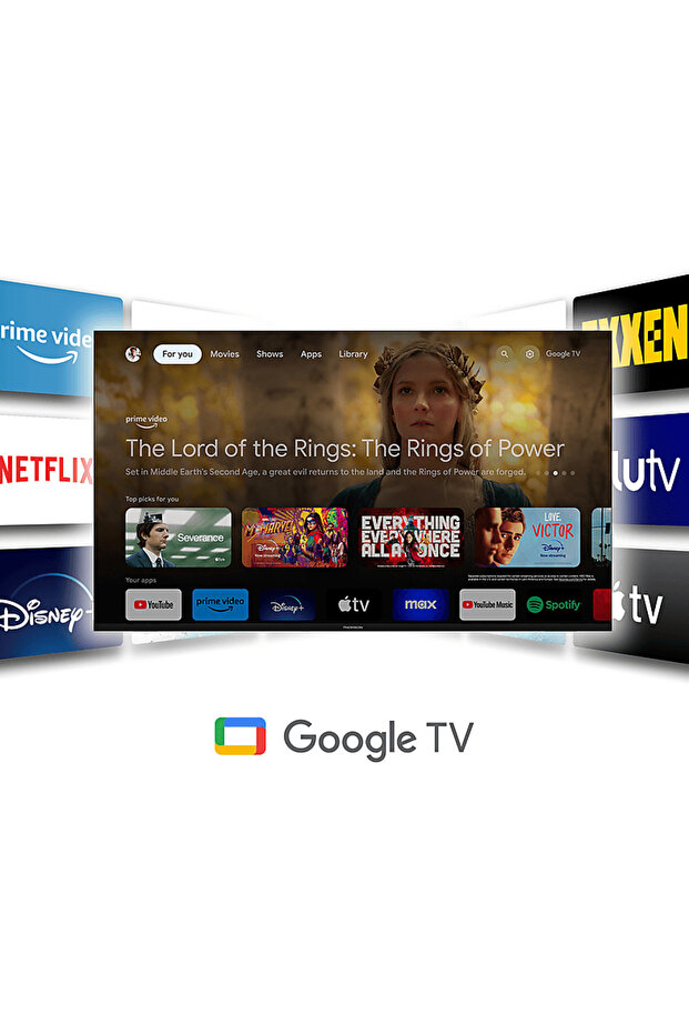 43FG2S14 43 inç 109 Ekran Uydu Alıcılı Google Smart FHD LED TV - 6