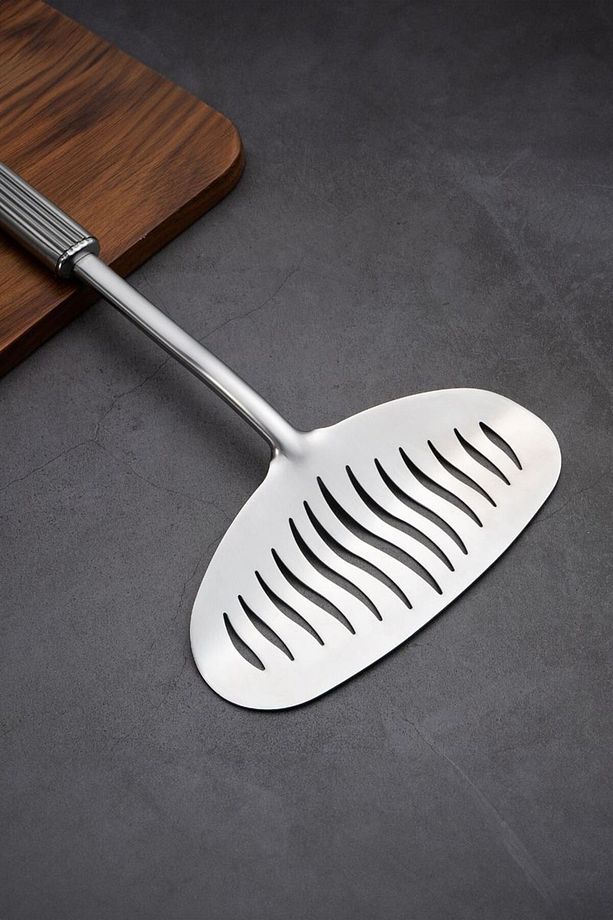 Çelik 18,5 Cm Balık Biftek Servis Kepçesi Kaşığı Cin874 - 4