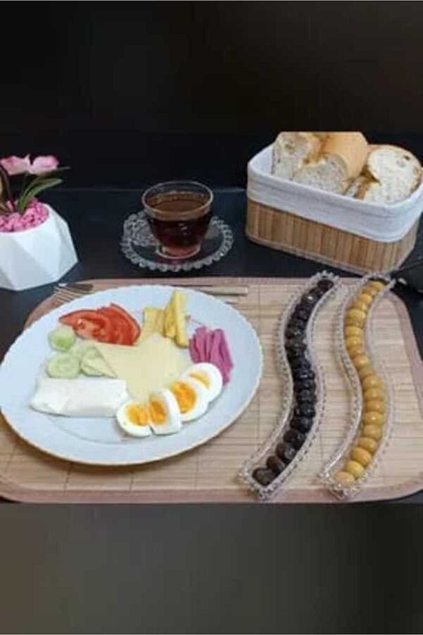 Kristal Boncuklu Kahvaltı Tabağı - 1