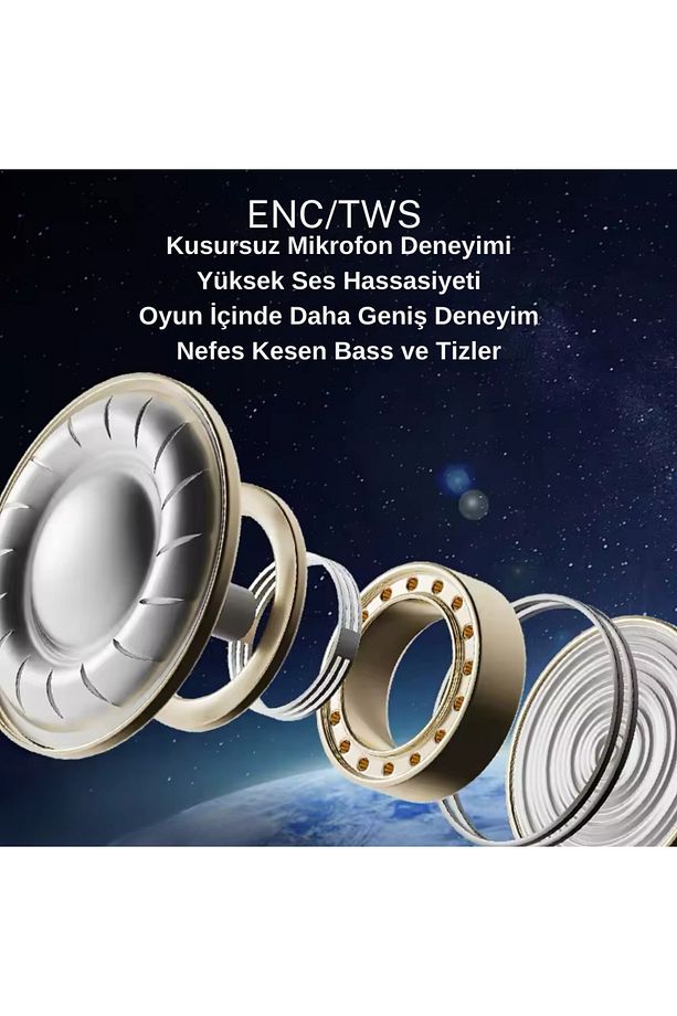 Trol Gaming Kablosuz Bluetooth 5.4 Oyuncu Kulaklık, 50 ms Gecikme, Çift Mod, HD Mikrofon ENC/TWS - 4