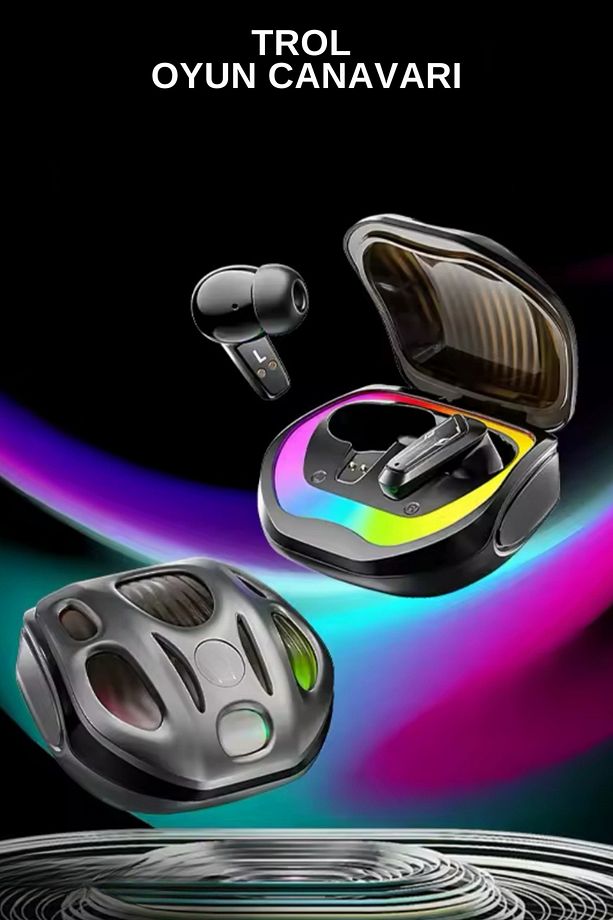 Trol Gaming Kablosuz Bluetooth 5.4 Oyuncu Kulaklık, 50 ms Gecikme, Çift Mod, HD Mikrofon ENC/TWS - 1