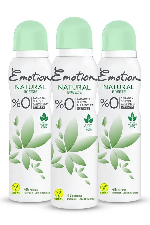 Deodorant Natural Breeze 150 ml X 3 Adet - 1