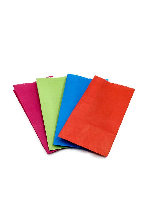 15x29x8 Cm Renkli Kese Kağıdı 12 Adet, Hediyelik Poşet, Hediye Kutusu (Karışık Renklerde) - 4