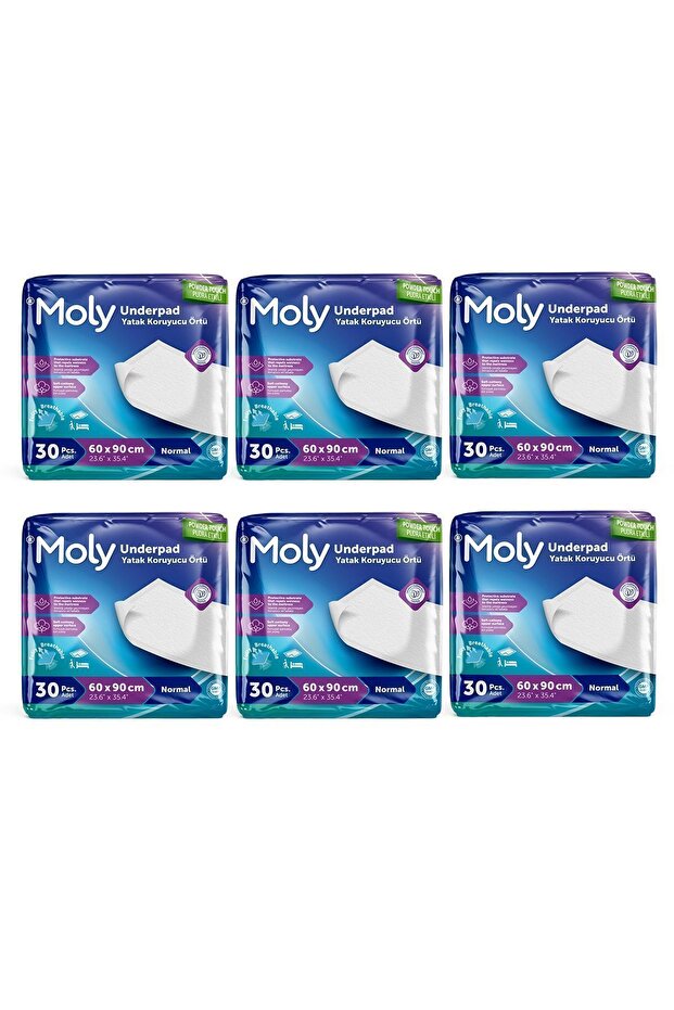 Mattress Protector Cover 60X90 cm 30Pcs X6 Pieces Dog - Cat Powder Pads