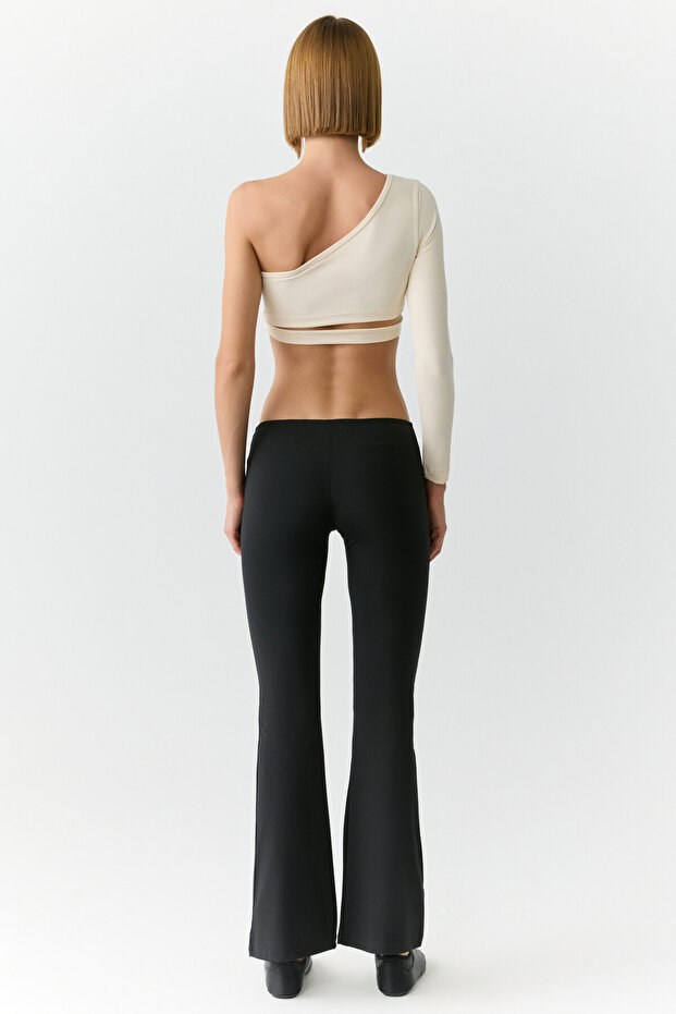 Mıya Kadın Tek Kol Açık Yaka Ekru T-shirt - 6