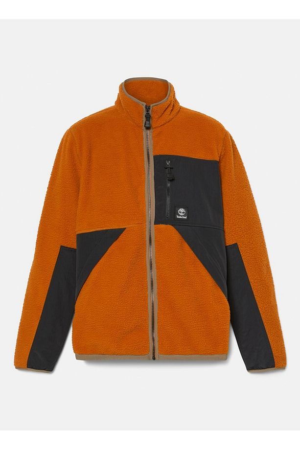 Kahve Erkek Düz Yaka Normal Bel Normal Kalıp Ceket TB0A62EB8881_Sherpa Fleece Jacket - 6