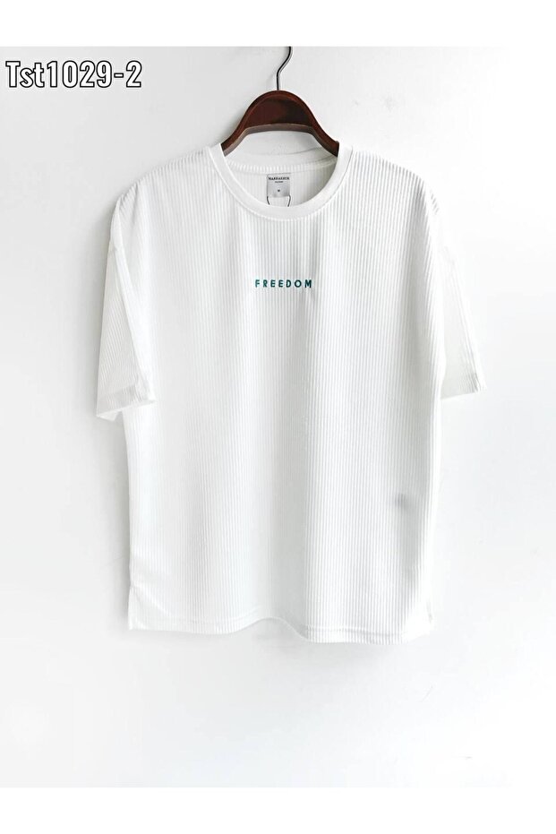 FİTİLLİ KADİFE TSHİRT OVERSİZE UNİSEX - 1