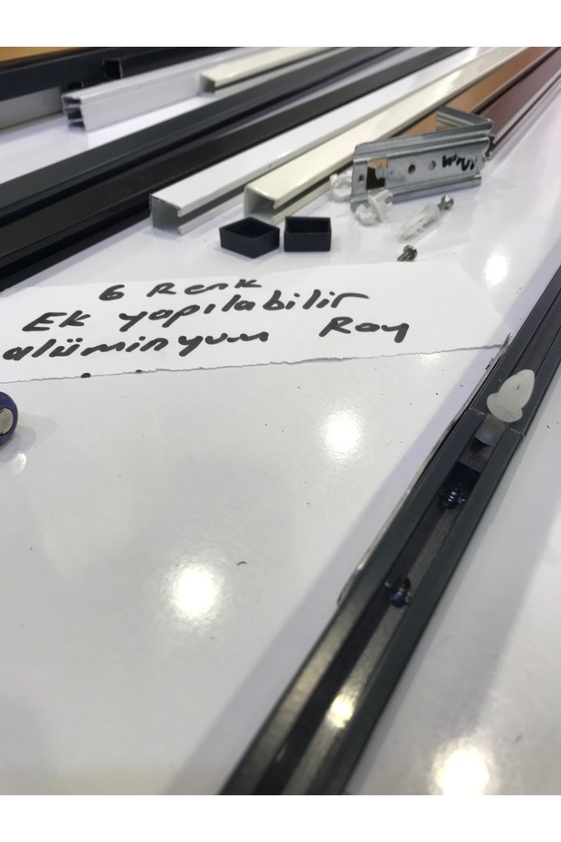 Ek yapılabilir alüminyum ray perde rayı rustik rayı korniş duvar modeli - 8