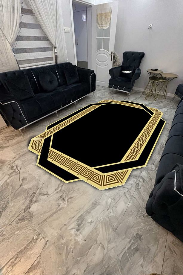 Süngerli Dot Tabanlı yıkanabilir, leke tutmayan, yumuşak yapılı halı - 2