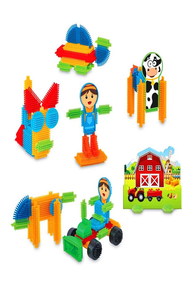 Çiftlik Kaktüs Blok Puzzle Inşa Yapı Bloklar 75 Parça - 4