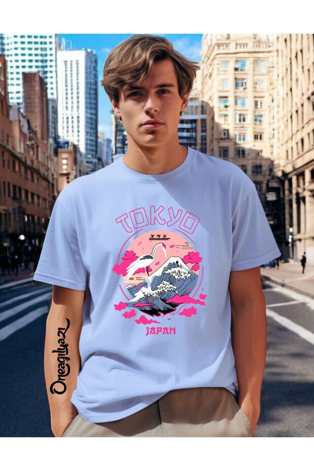 Tokyo Printed Men's Oversize T-Shirt