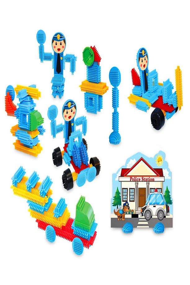 Polis Kaktüs Bloklar 55 Parça - Puzzle Inşa Yapı Bloklar - 7