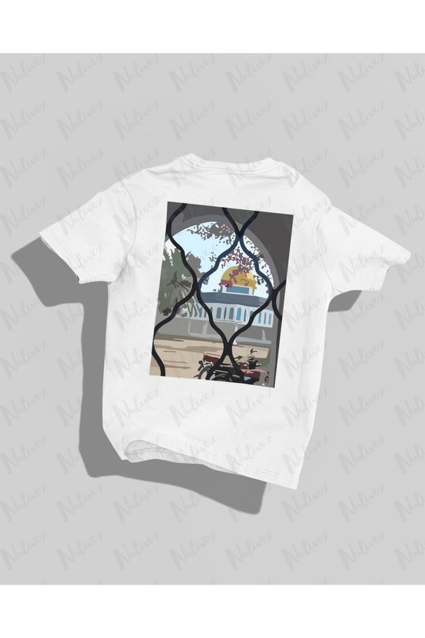 Palestine Design Back Printed High Quality Compact Unisex Oversize T-Shirt
