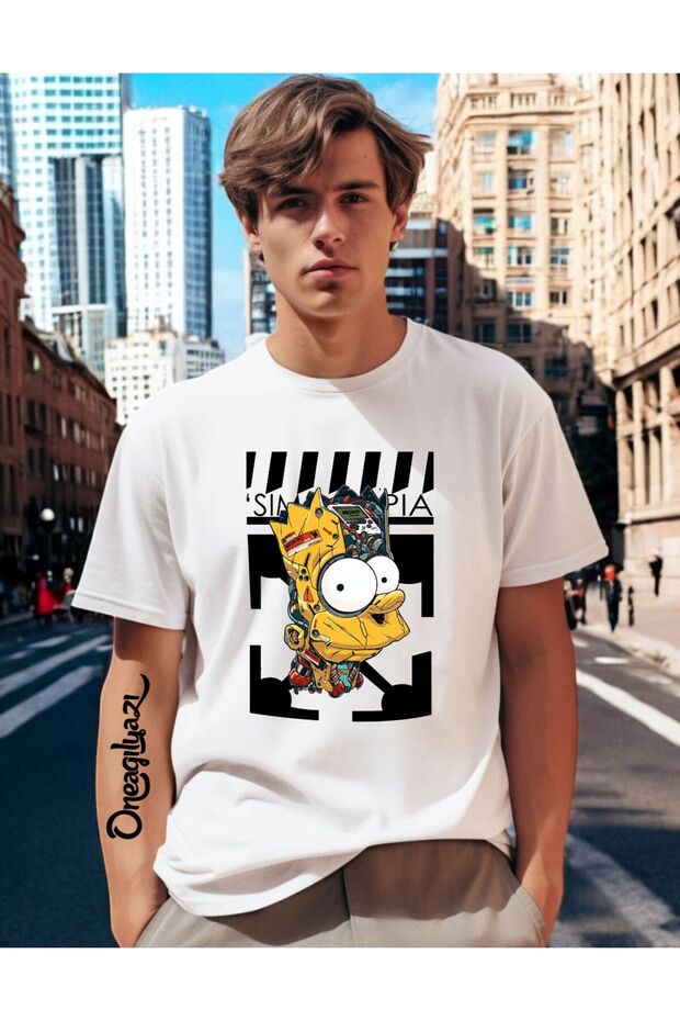 Simpson Printed Men's Oversize T-Shirt