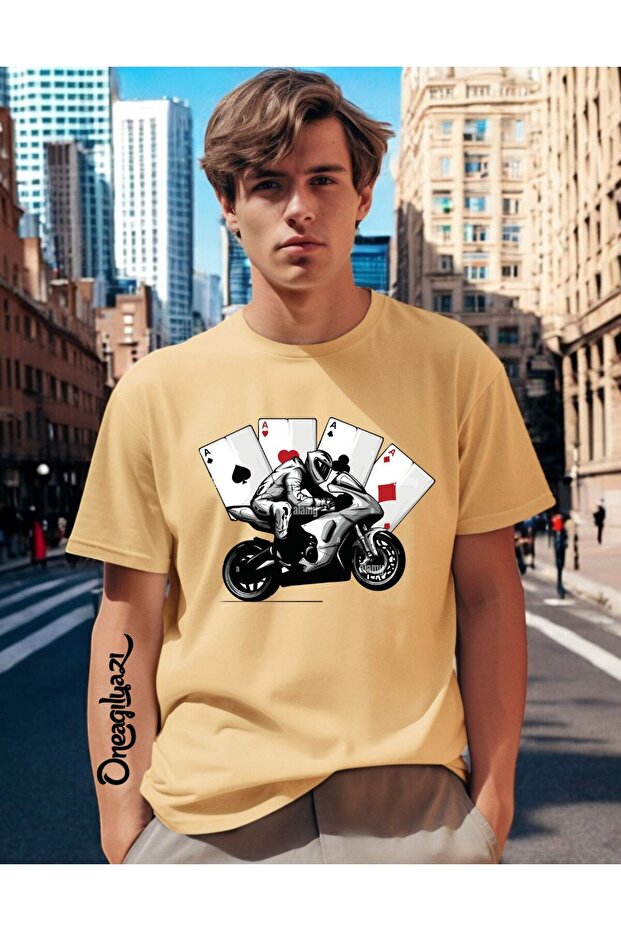 Biker Printed Men's Oversize T-Shirt