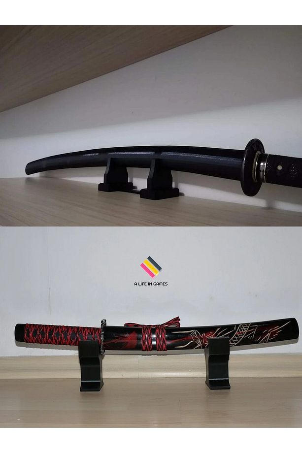 2 Adet Katana tutucu aparat- katlanır katana askı aparatı kılıç tutucu askı stand collapsing swort - 1