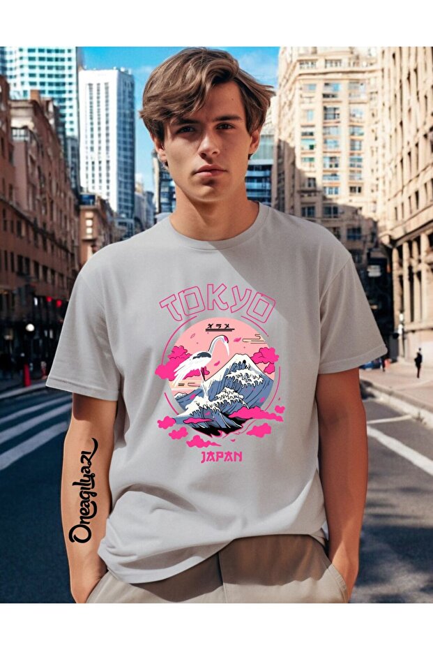 Tokyo Printed Men's Oversize T-Shirt