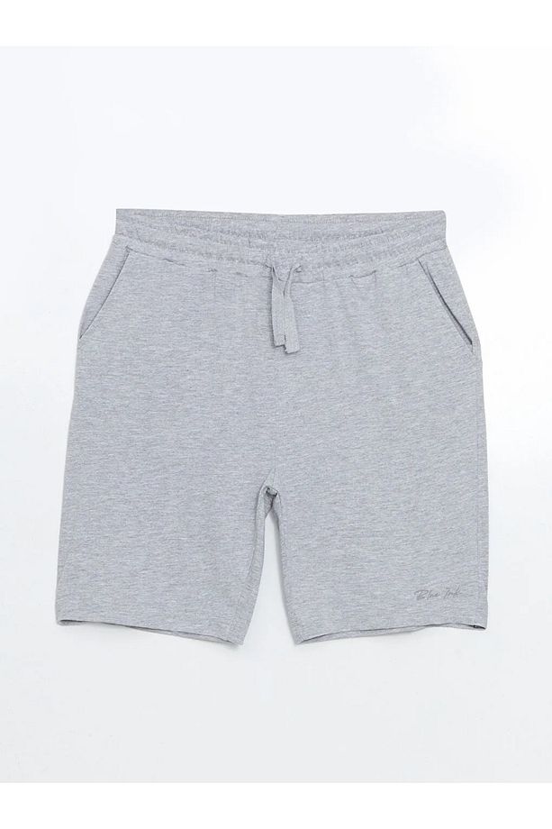 Siyah Slim Fit Erkek Pijama Alt Şort - 4