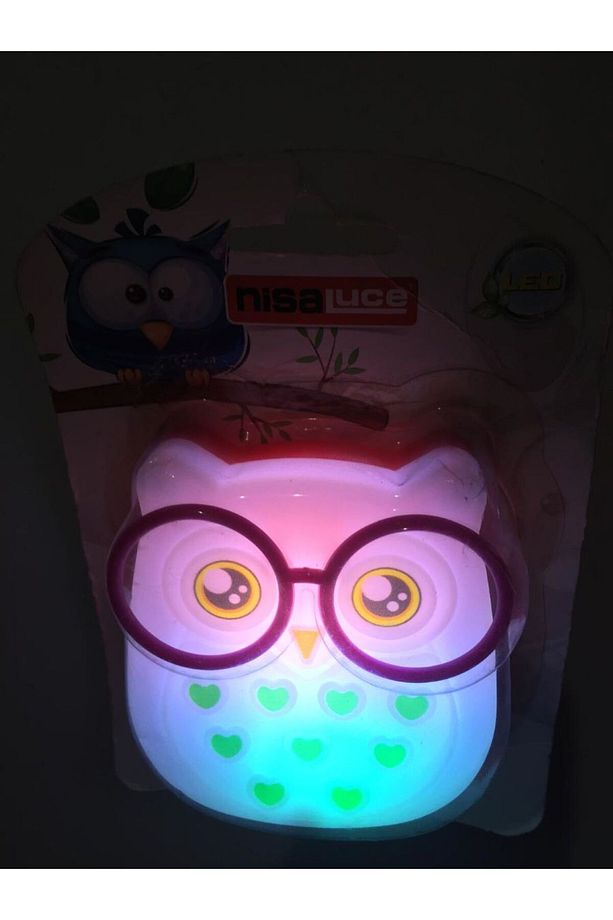 Baykuş Fişe Takılan Renkli LED Gece Lambası - 2