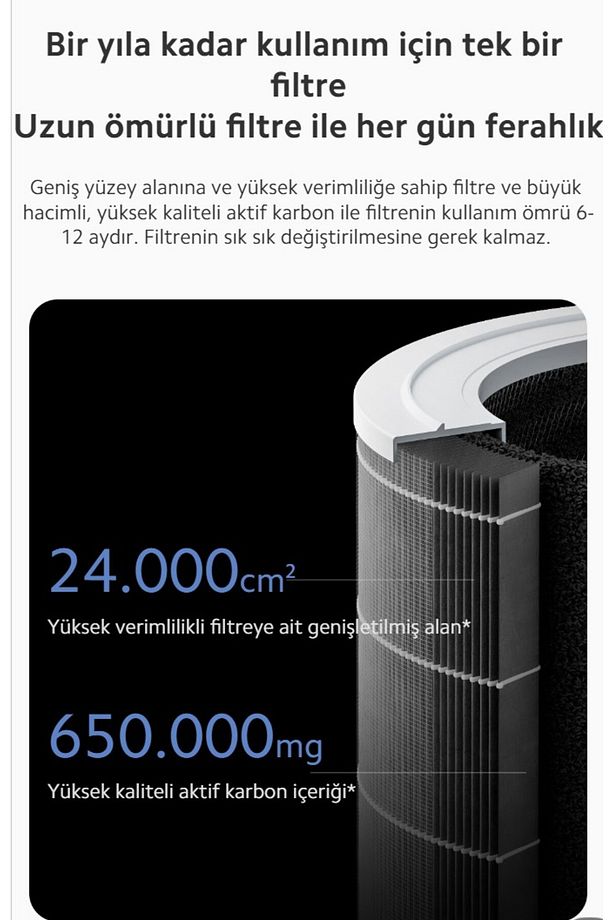 Pro Akıllı Bağlantı 3 Katmanlı HEPA Filtre, OLED Ekran ve Akıllı Kontrol ile Üstün Hava Temizleme - 6