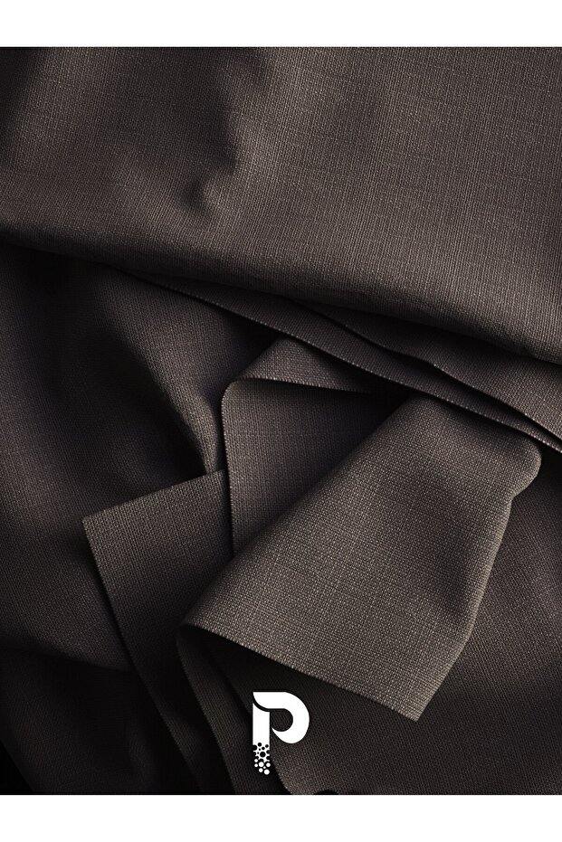 ستارة خلفية من الكتان الأنثراسايت - برباط إضافي - 4