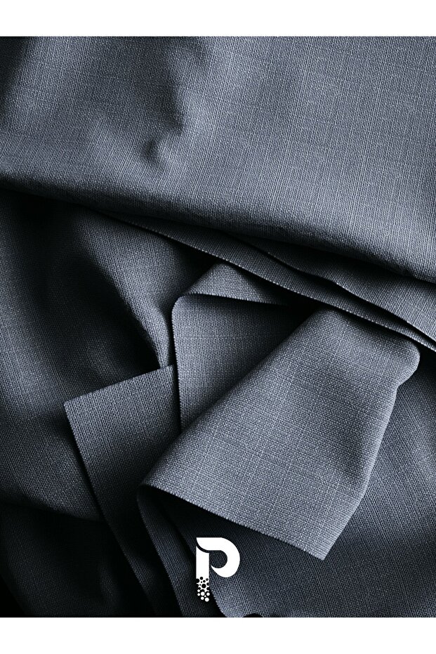 Dark Indigo Linen Extraphore Background Curtain - Drawstring - 4