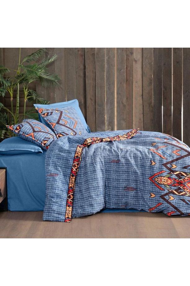 Yakut Tek Kişilik %100 Pamuk Flanel (Pazen) Nevresim Takımı Mavi - 3