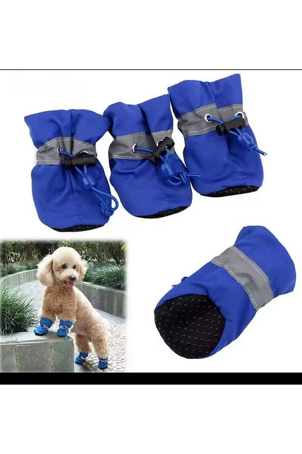 Köpek Ayakkabı Koşu Su Geçirmez 4 Adet - 1
