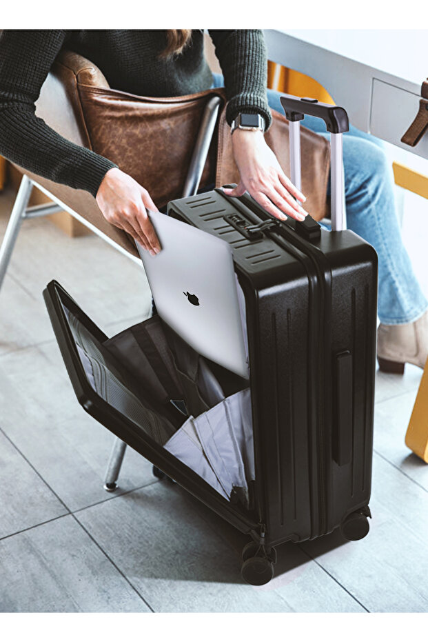حقيبة سفر تنفيذية احترافية - لون أسود - 6