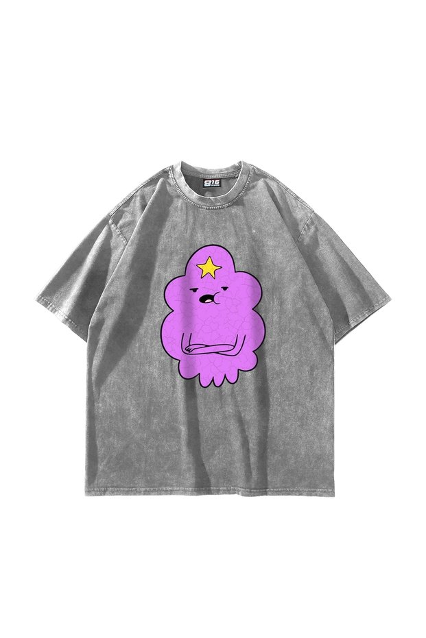 Lumpy Space Princess Printed Oversize Unisex Washable White Tshirt