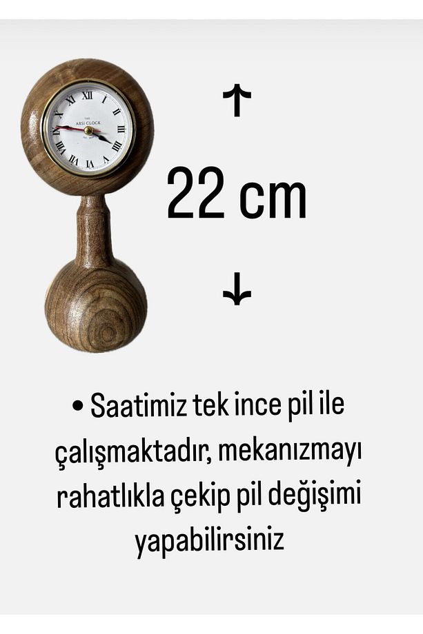 Ahşap Masa Saati - 4