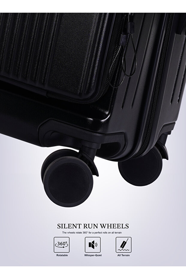 حقيبة سفر تنفيذية احترافية - لون أسود - 2