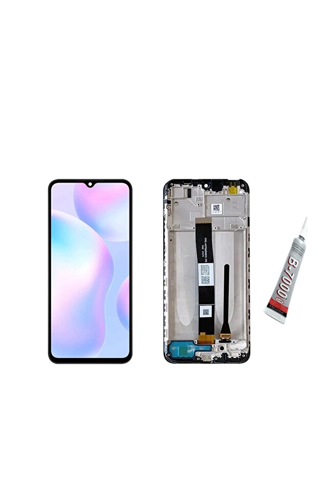 REDMI 9A,9C شاشة تعمل باللمس شرائحية (أسود) B7000 GLUE