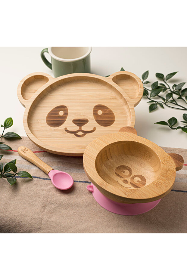 Panda Bambu Tabak Seti - 3