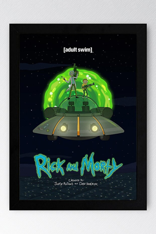 Rick and Morty Çerçeveli Tablo - Rick and Morty Animasyon Fim Posteri Tablo - 1