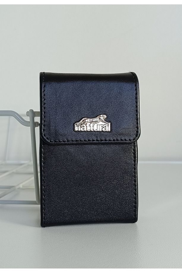 Deri Sigara Kutusu & Çakmak Set - Siyah - 4