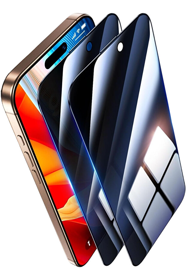 [2x Shield Hayalet] واقي شاشة زجاجي كامل التغطية متوافق مع هاتف iPhone 16 Pro Max (2X)