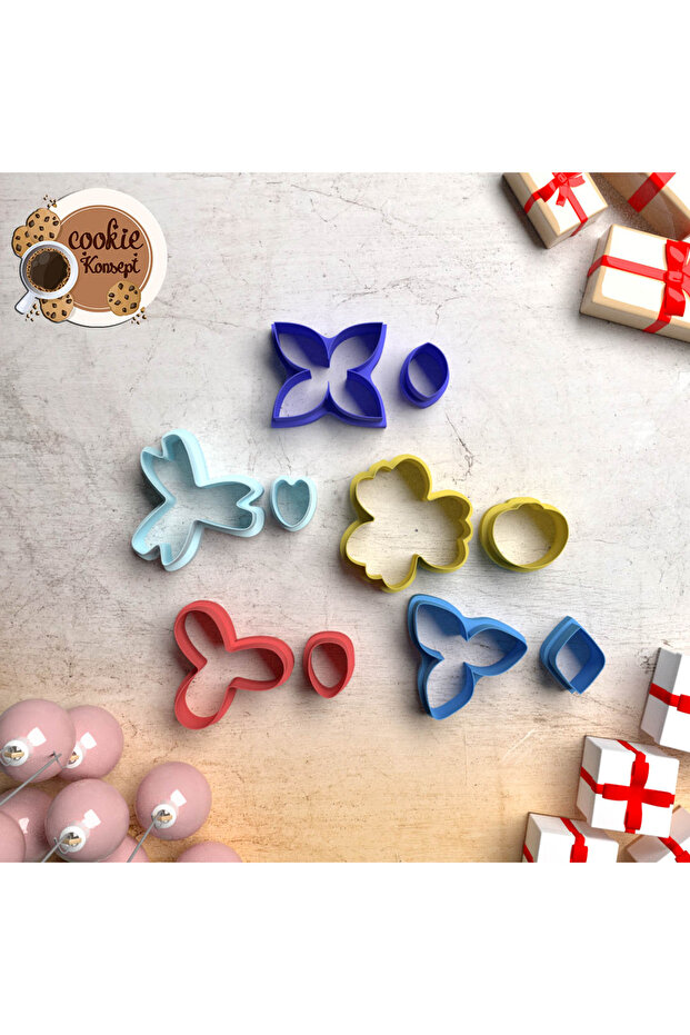 Polymer Clay Floral Patterned Mold Set - # 34