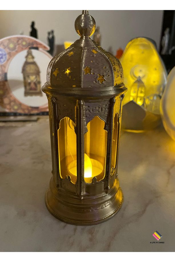 Ramazan Feneri - (Tealight led Hediyeli ) Fanos ev ofis süsü Hoşgeldin Ramazan ışık modern dekoratif - 2